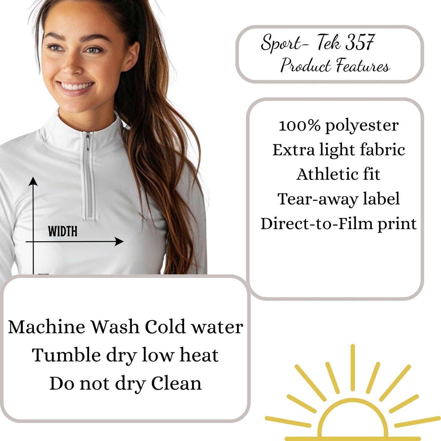 Teacher Appreciation Quarter Zip Pullover: Custom Polyester Activewear