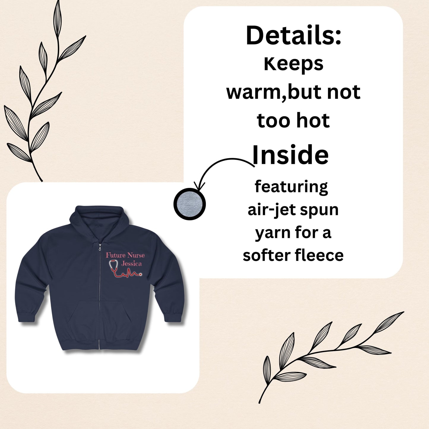 Funny Nurse Full Zip Hoodie: Surviving Nursing School Gift