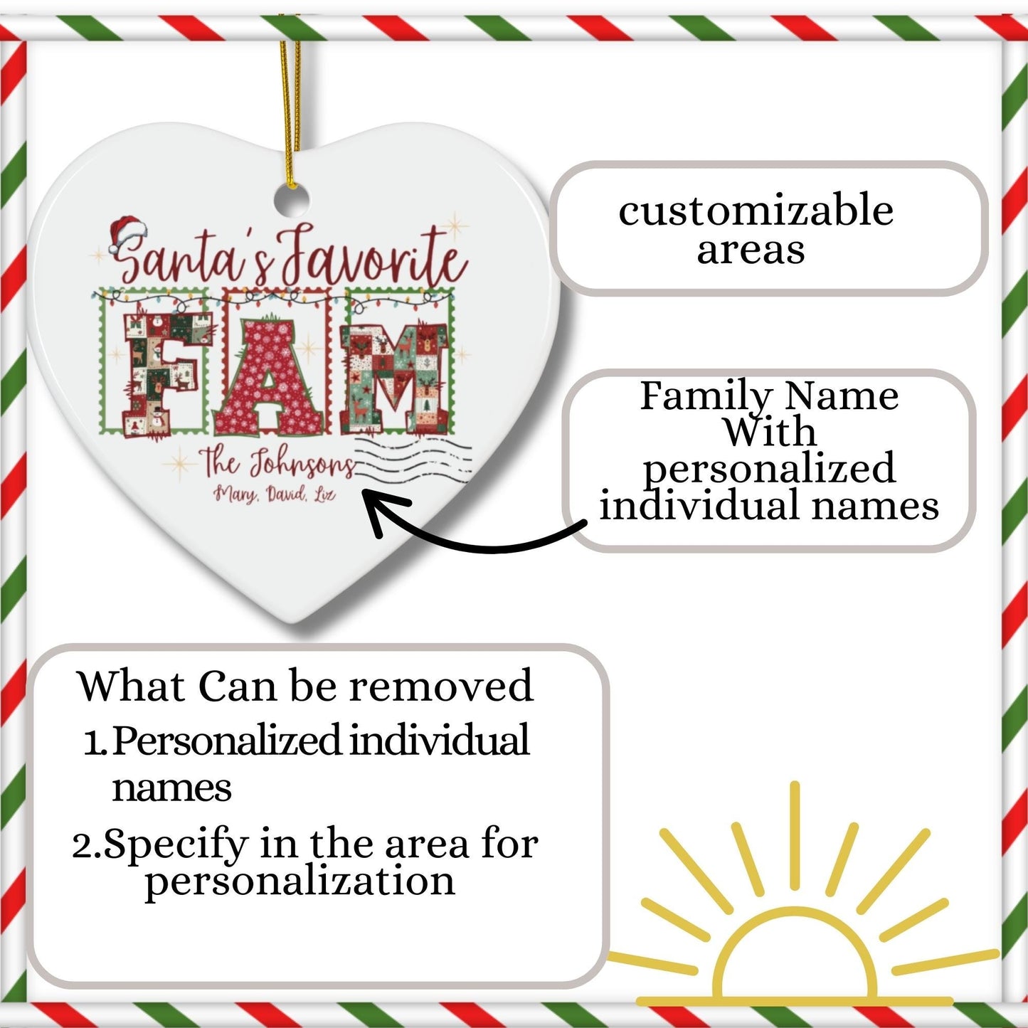 Personalized Santa's Favorite Family Ornament: Holiday Keepsake