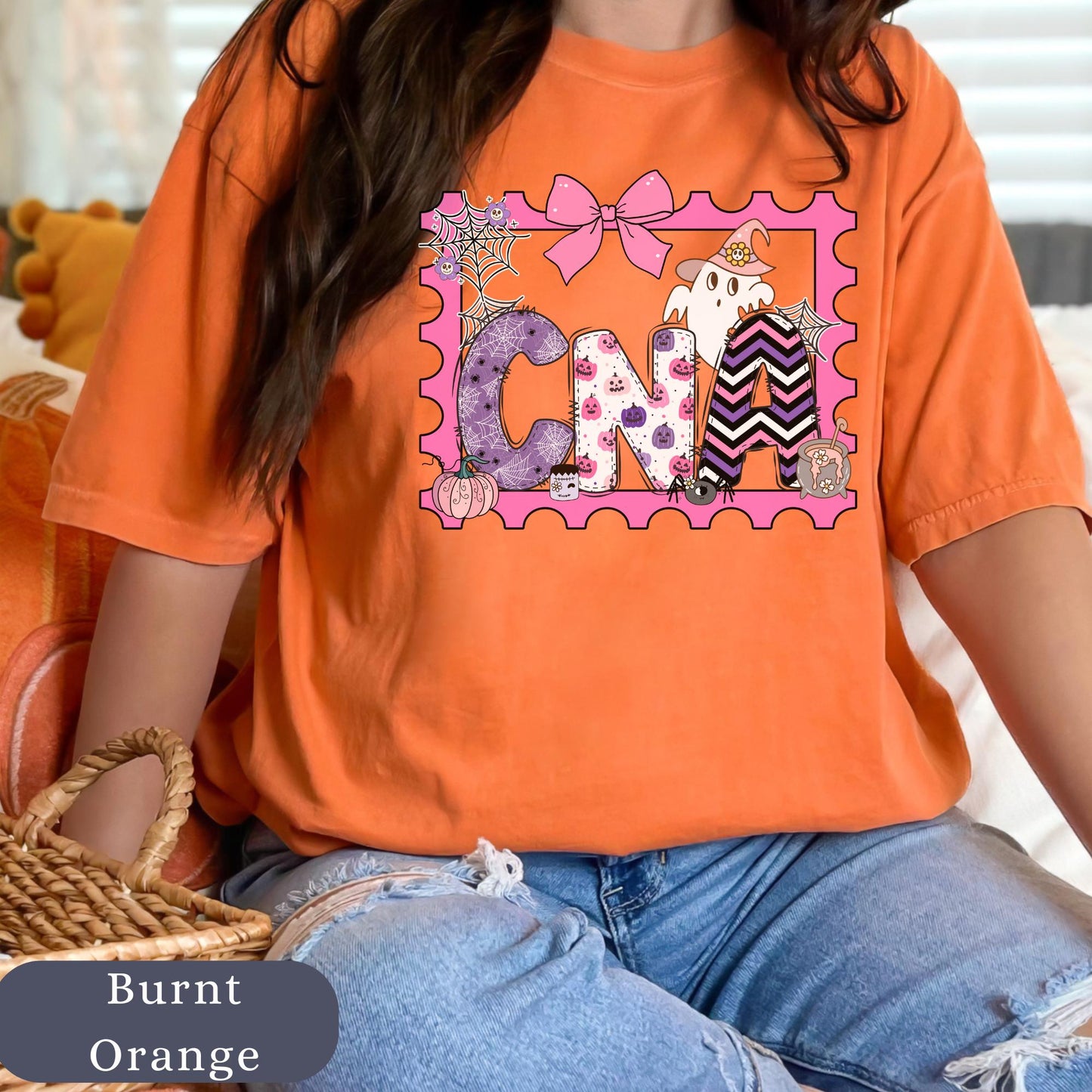 CNA Halloween Comfort Colors® nurse assistant autumn 100% cotton T-shirt S-4XL