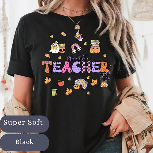 Spooky Halloween Comfort Colors ® 100%cotton Teacher t-shirt s-4xl