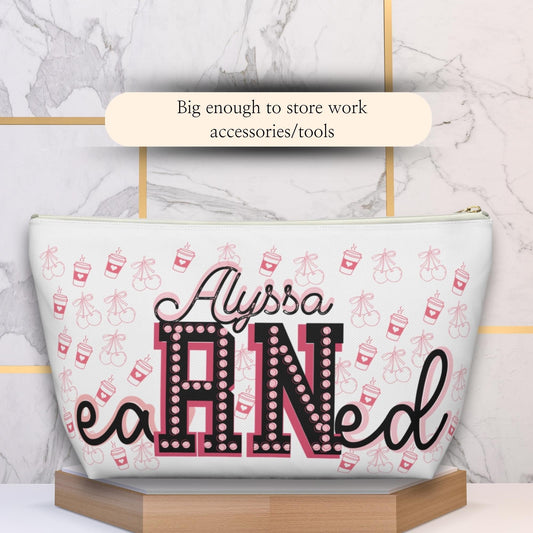 Personalized Nurse Makeup Bag: RN/LPN Gift, Cosmetic Pouch