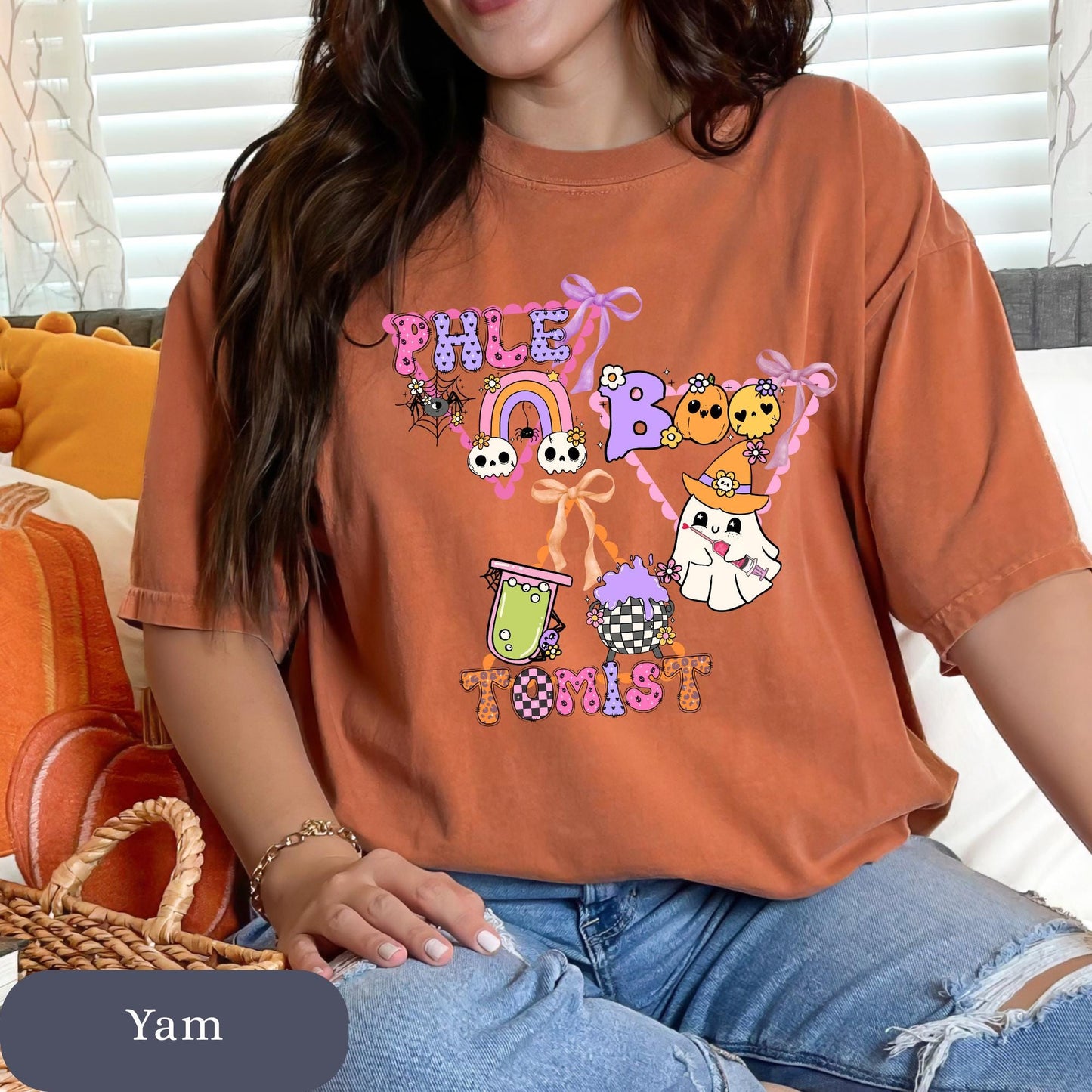 Spooky Phlebotomist Halloween T-Shirt: Comfort Colors Ghost Tee