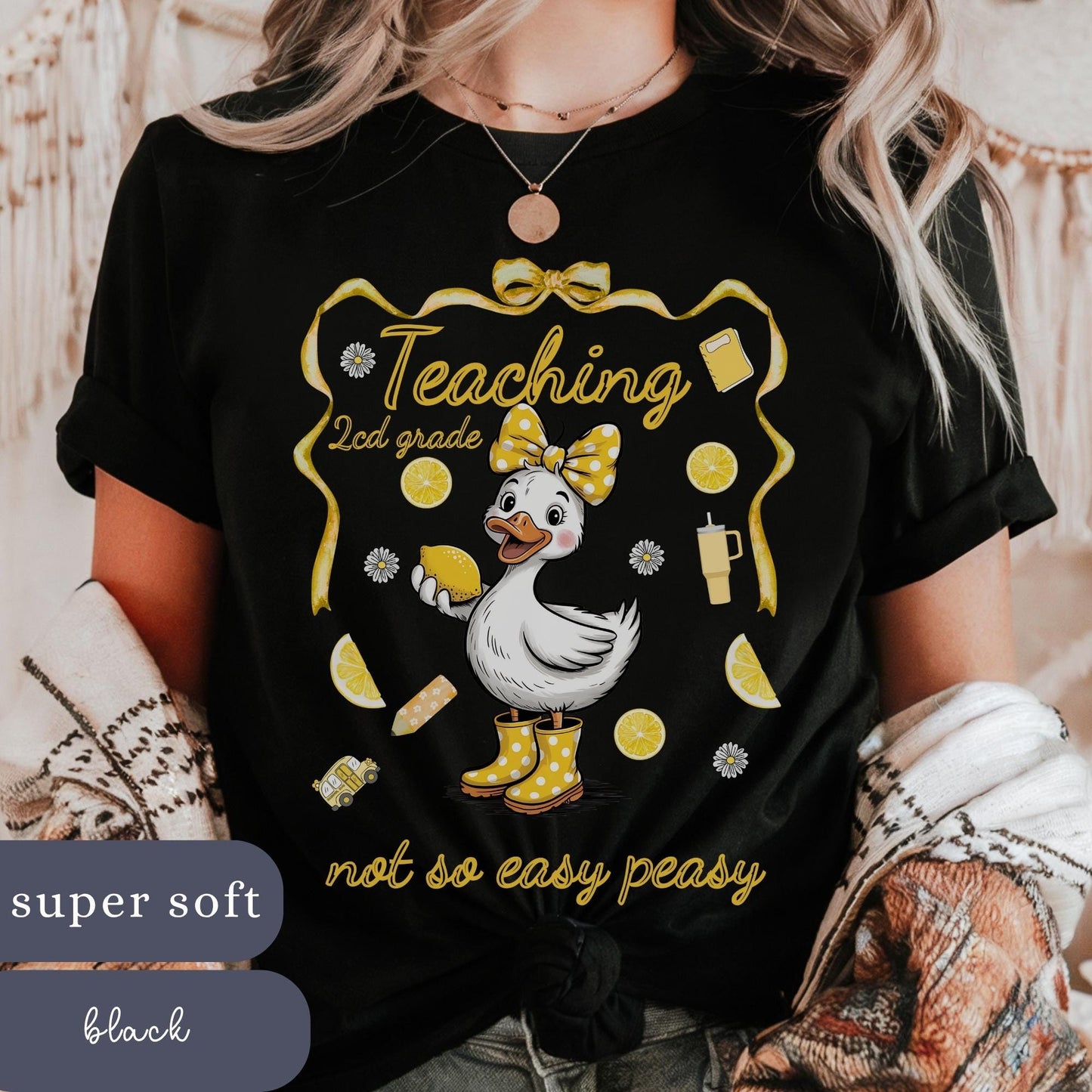 Silly Goose Lemon Teacher T-Shirt: Back to School Comfort Colors Tee