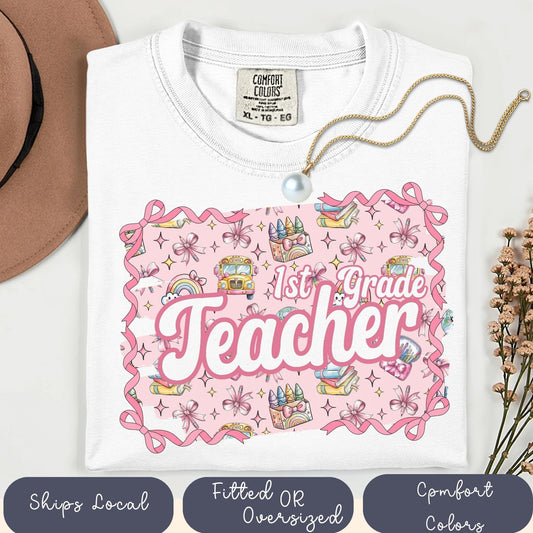 1st Grade Teacher Comfort Colors T-Shirt: Back to School Gift