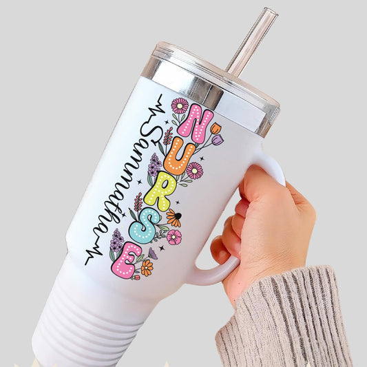 Personalized Nurse Tumbler: 40 oz Travel Mug, LPN/RN Gift