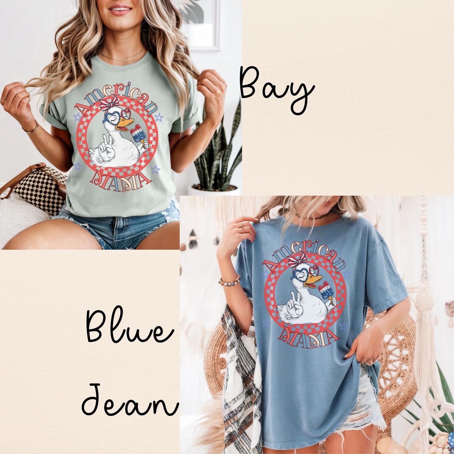 Patriotic Mama Comfort Colors Shirt: 4th of July American Flag Tee
