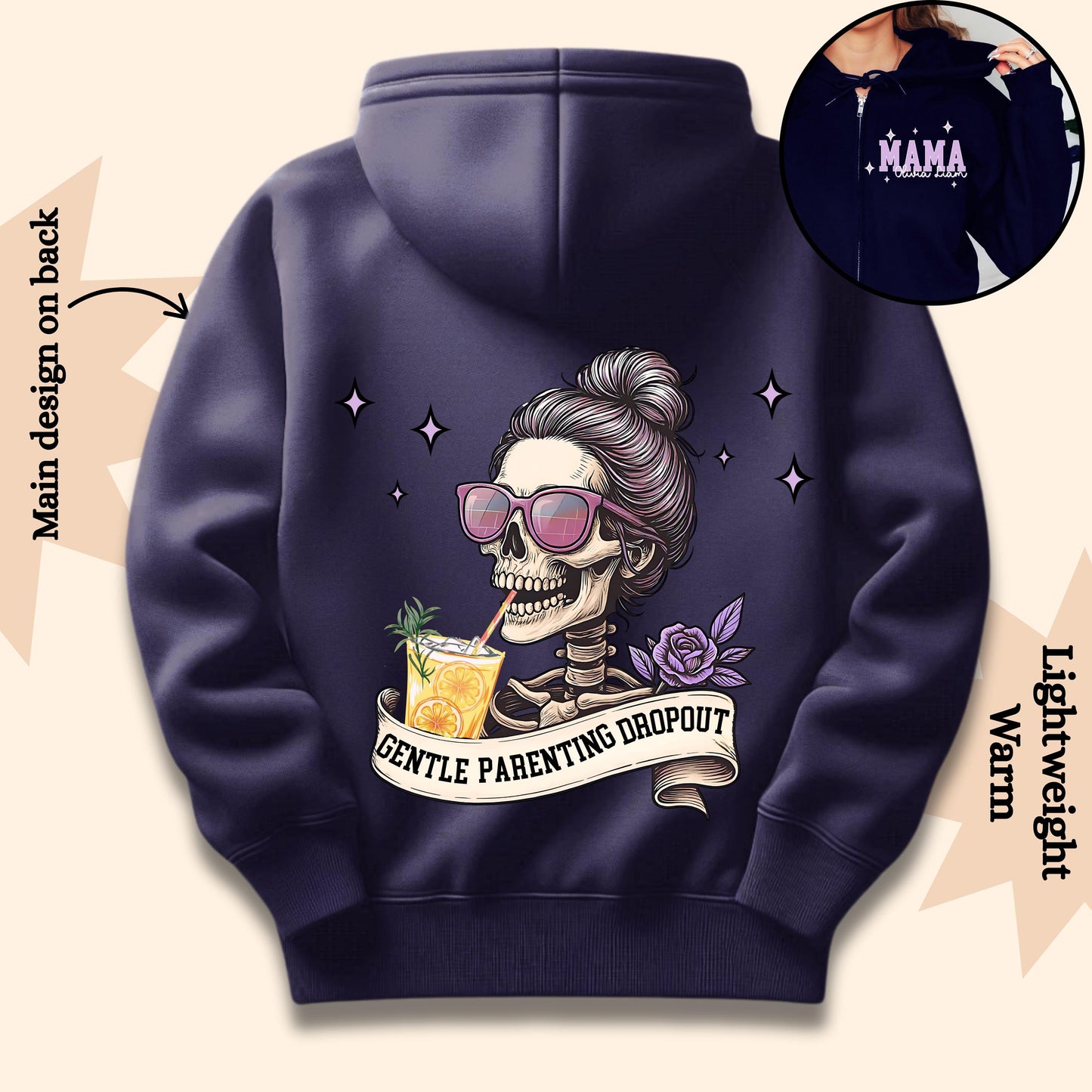 Custom hoodie full zip gift for mother day gift from kids cute present for moms birthday funny mama sweatshirt cute mom gifts for her mother