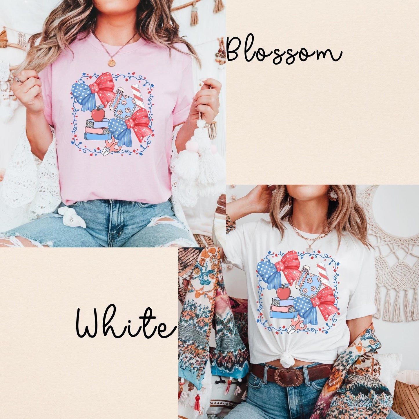 Red White and Blue Teacher T-Shirt: 4th of July Comfort Colors Tee