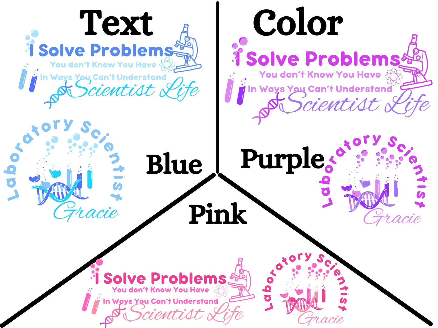 Medical Lab Scientist Zip Hoodie: Funny "I Solve Problems" Gift