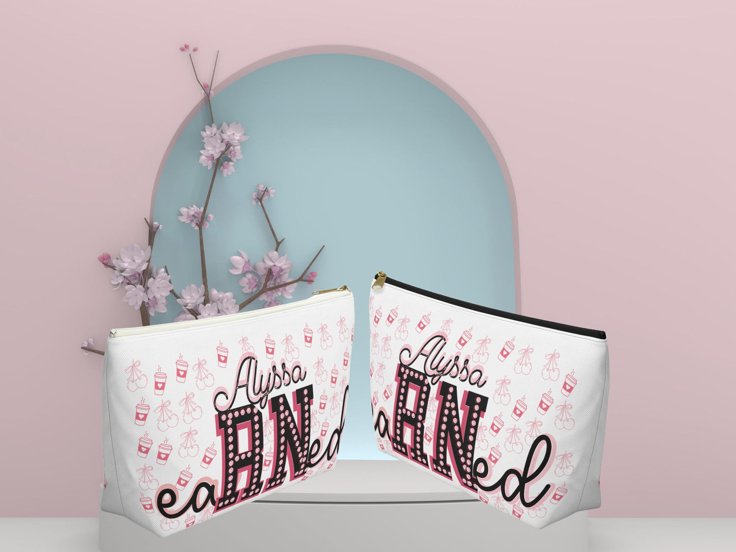 Personalized Nurse Makeup Bag: RN/LPN Gift, Cosmetic Pouch
