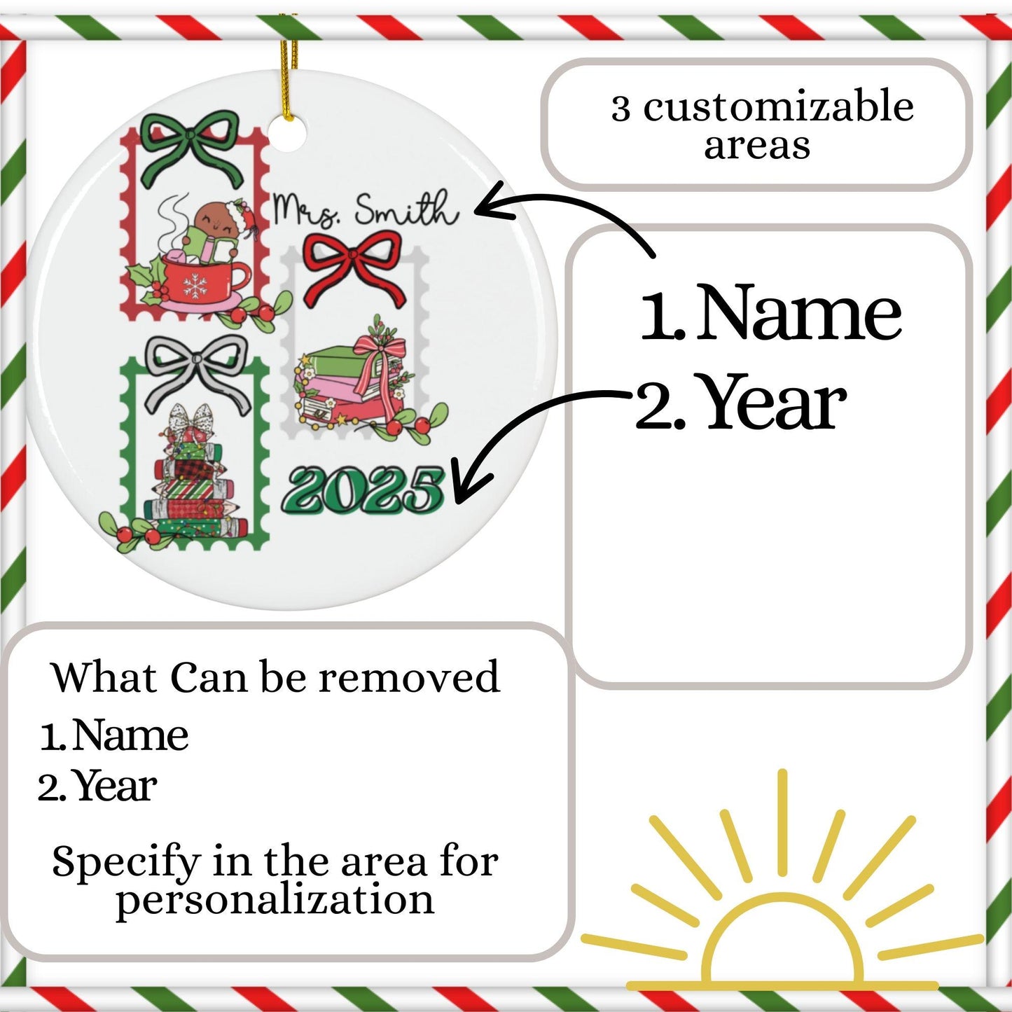 Personalized Teacher Christmas Ornament: 2025 Keepsake Gift