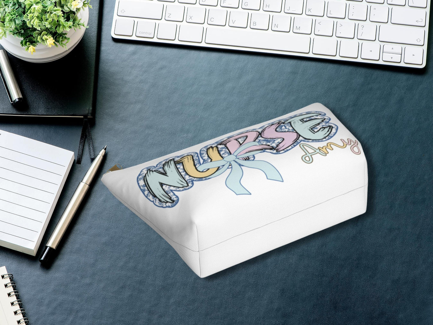 Personalized Nurse Makeup Bag: Custom Cosmetic Pouch, RN Gift