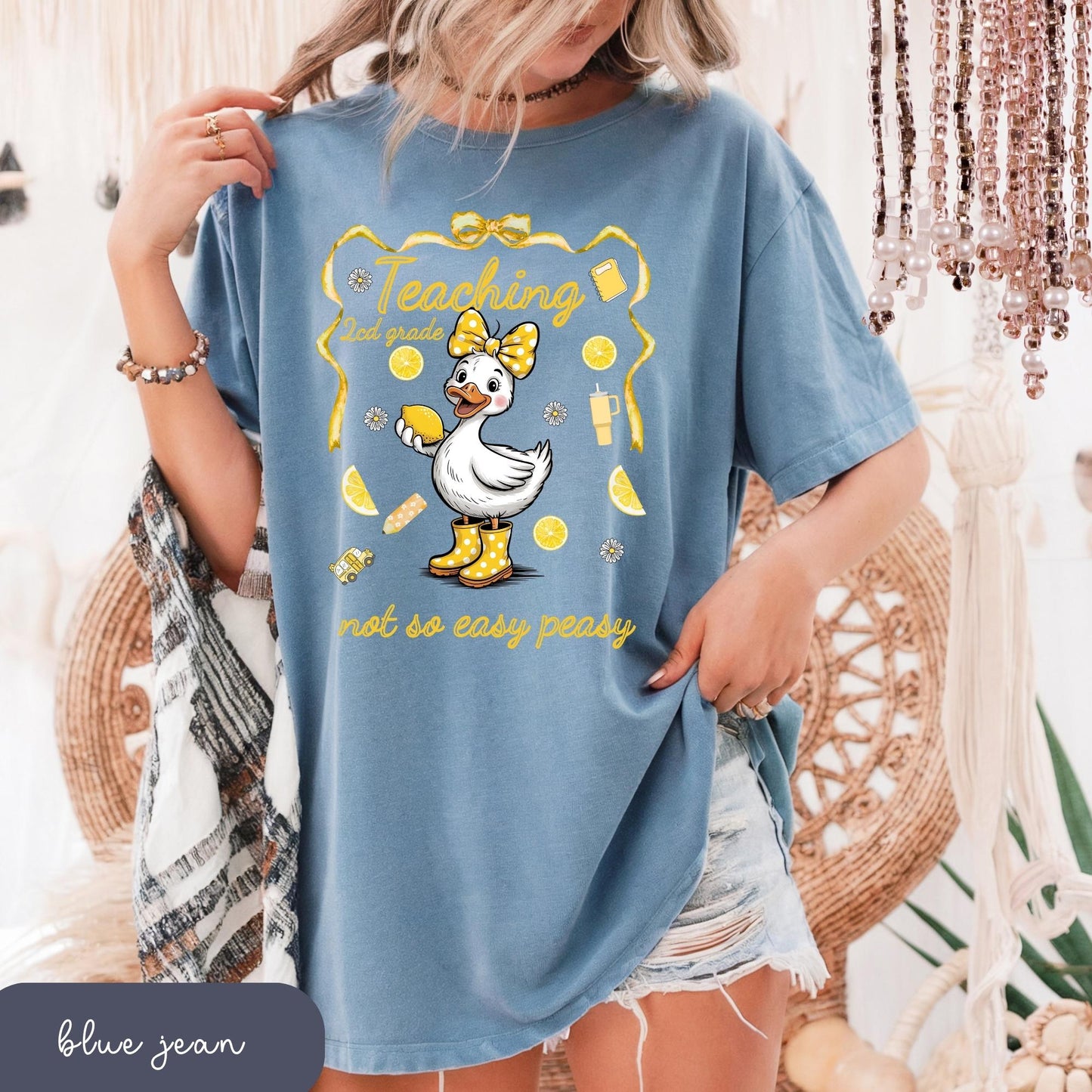 Silly Goose Lemon Teacher T-Shirt: Back to School Comfort Colors Tee