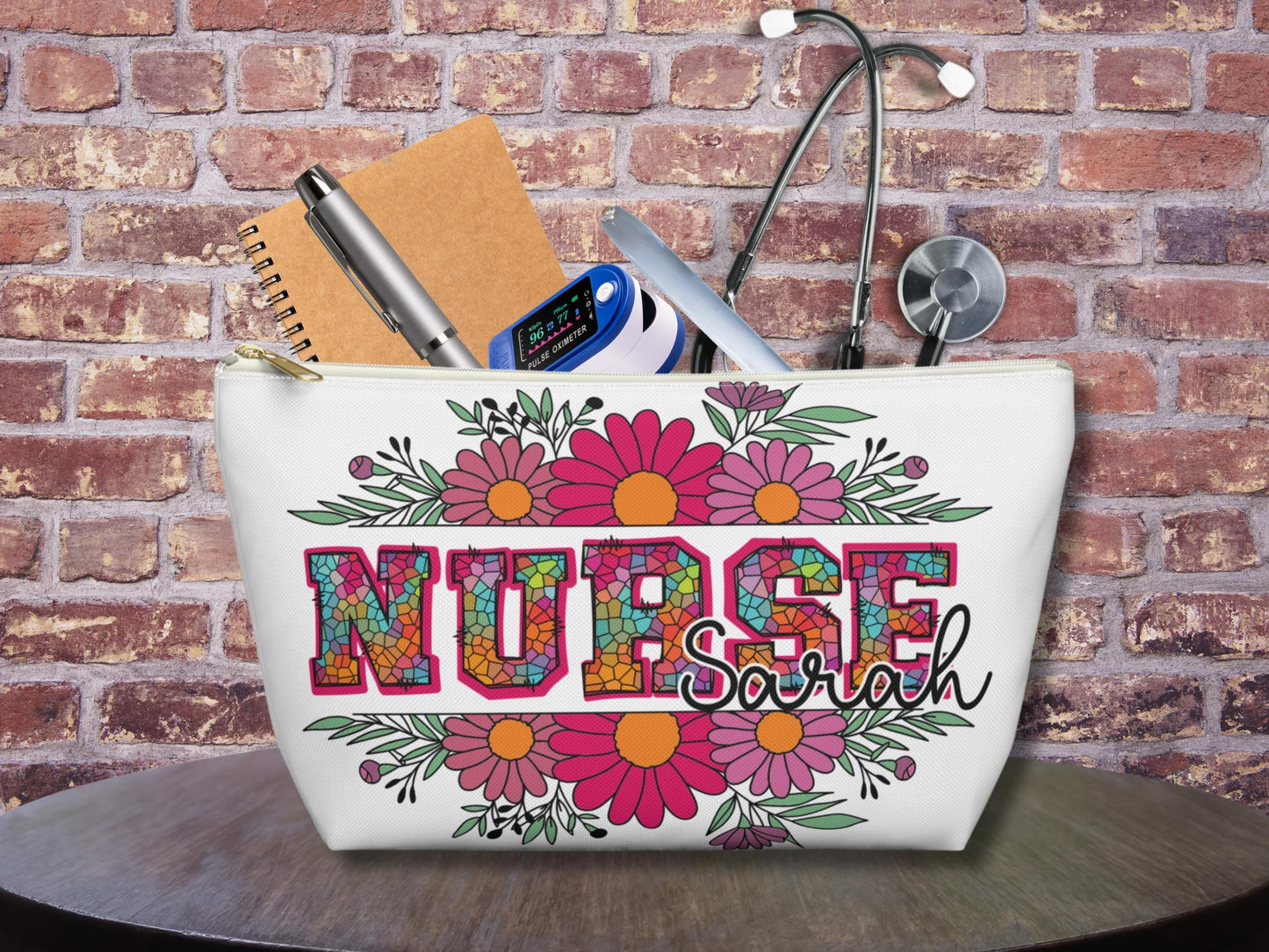 Personalized Nurse Makeup Bag: Custom Name RN/LPN Gift