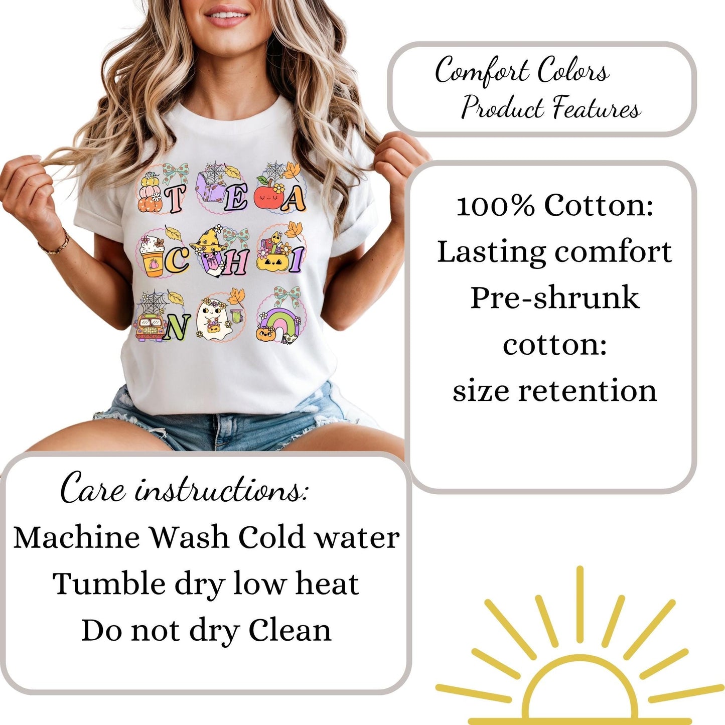 Spooky Ghost Teacher Shirt: Halloween Coquette Pumpkin Design