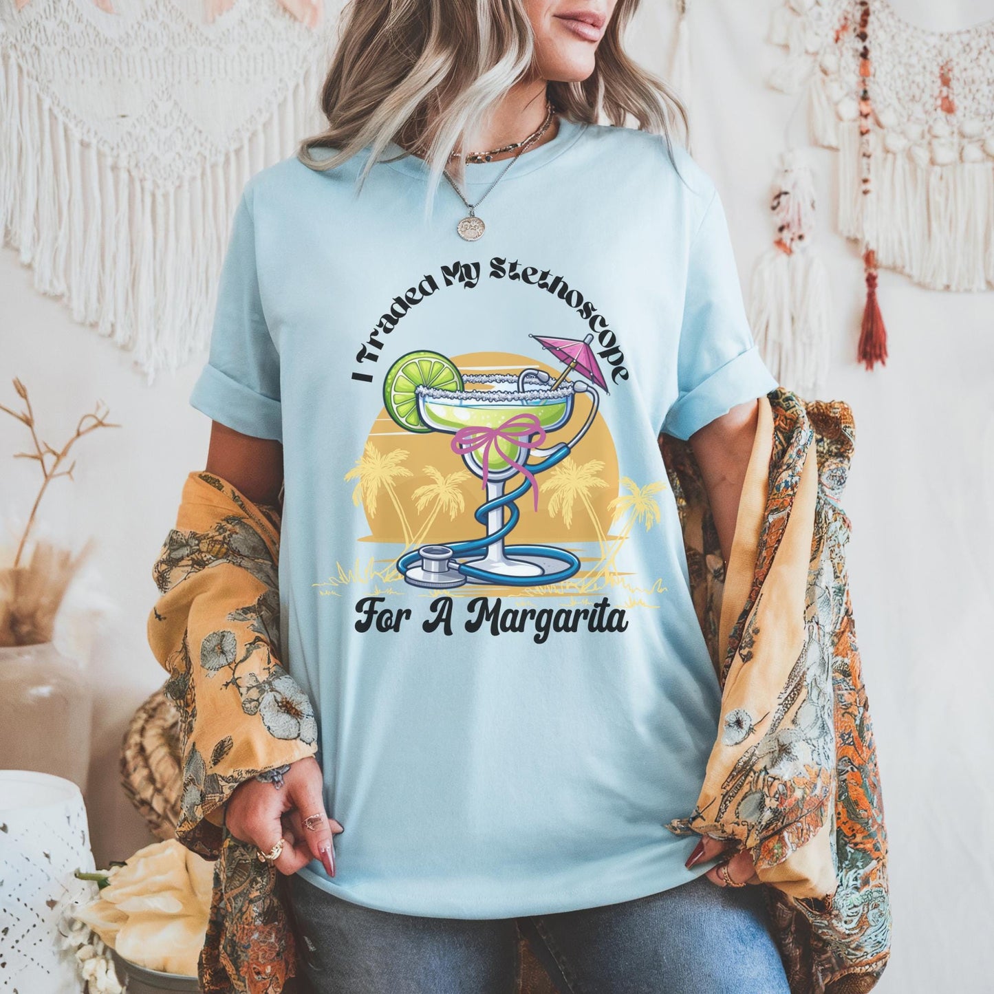 Nurse Summer Vibes Comfort Colors T-Shirt: Margarita Lover Off Duty Tee