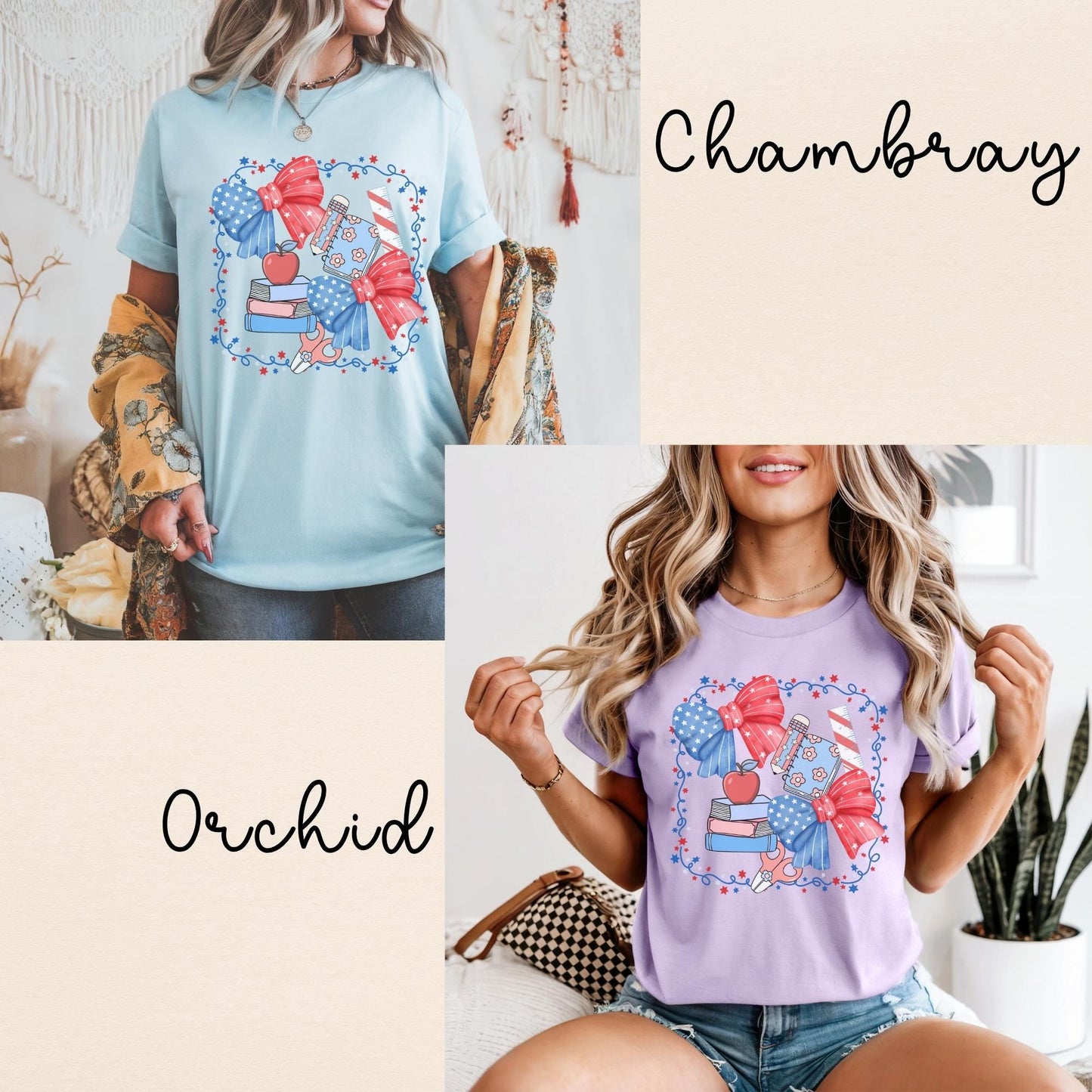 Red White and Blue Teacher T-Shirt: 4th of July Comfort Colors Tee