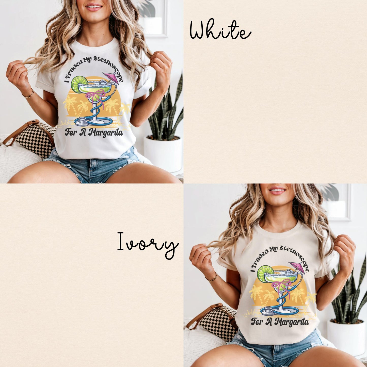 Nurse Summer Vibes Comfort Colors T-Shirt: Margarita Lover Off Duty Tee