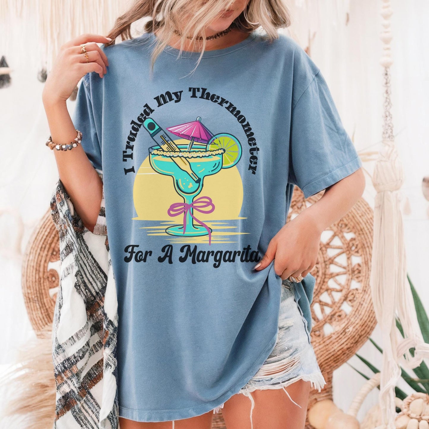 Funny School Nurse T-Shirt: Comfort Colors Summer Vibes Tee