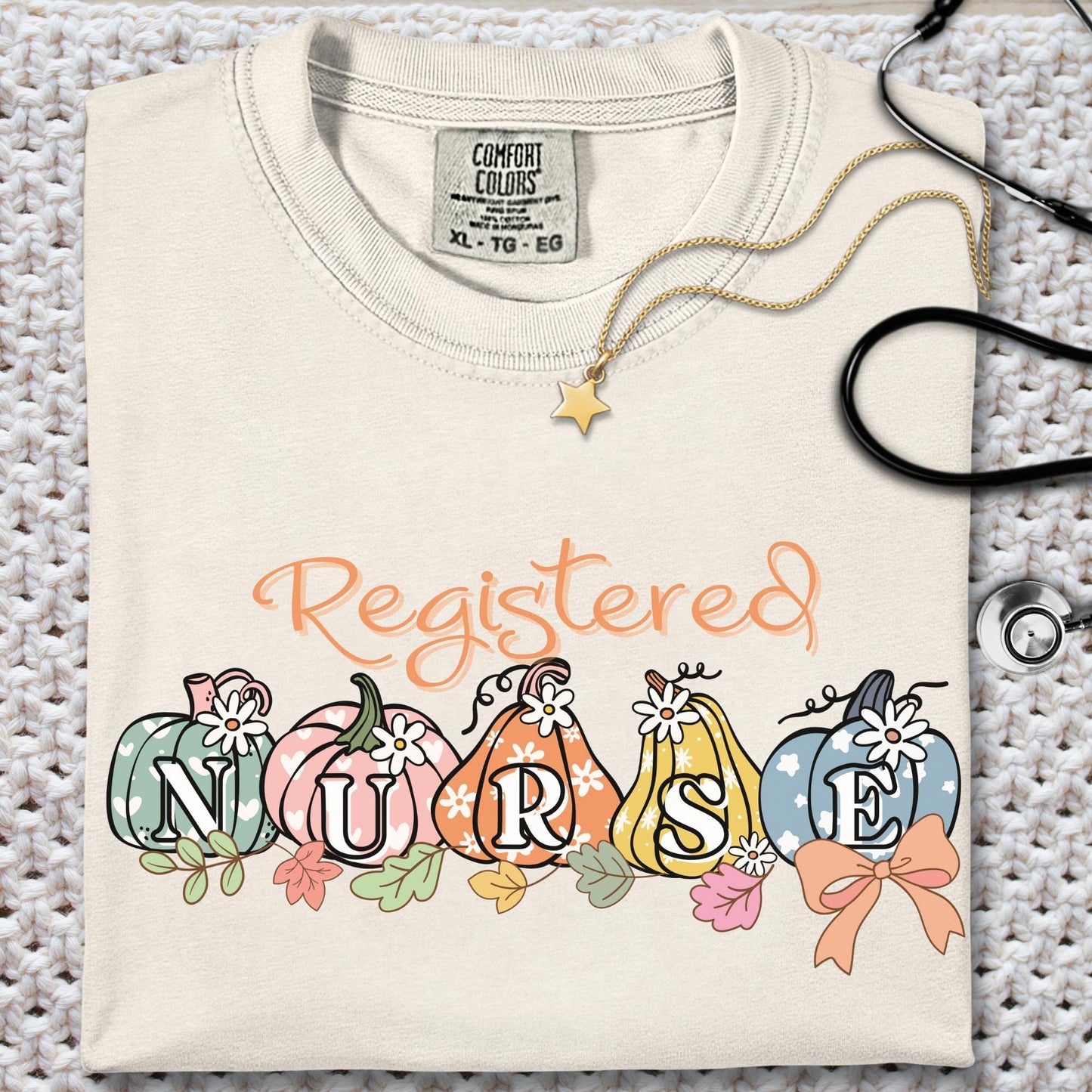 Registered Nurse Halloween Comfort Colors® 100% cotton Nurse autumn t-shirt S-4XL