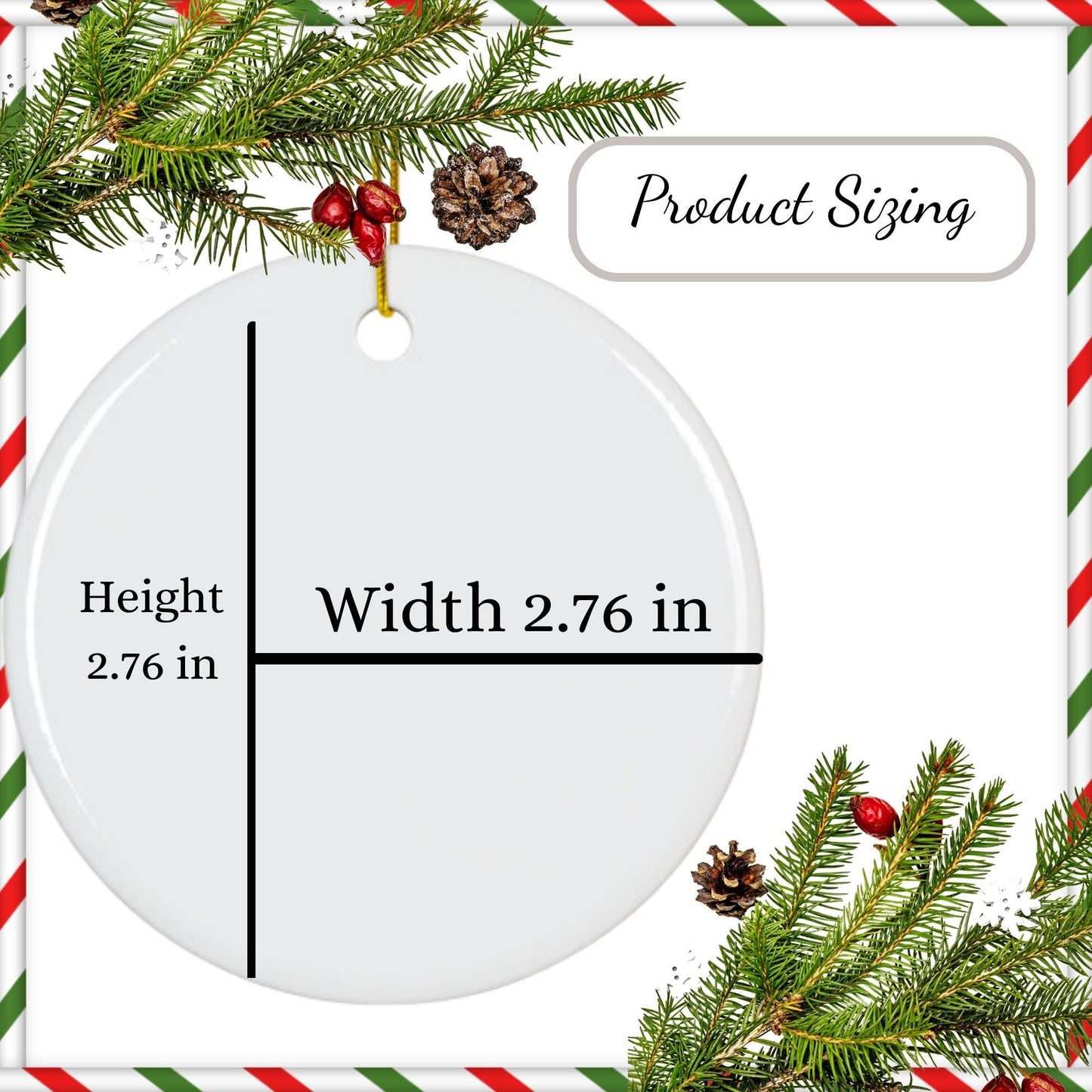 Custom Teacher Christmas Ornament: Ceramic Keepsake Gift