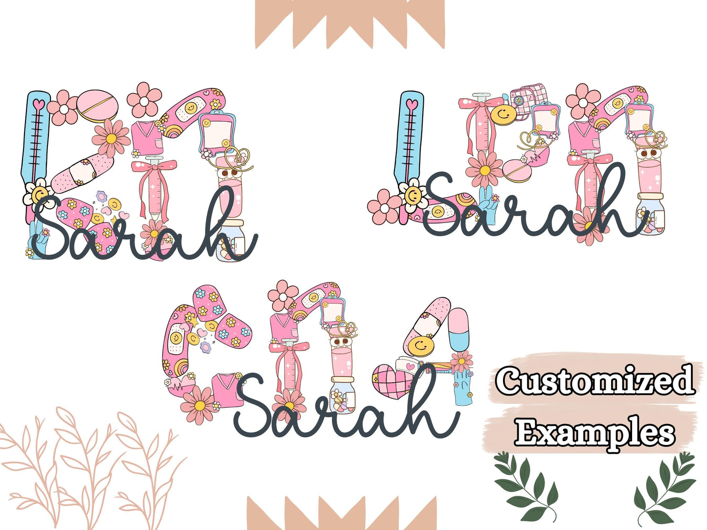 Personalized Nurse Makeup Bag: Custom RN/LPN Cosmetic Pouch