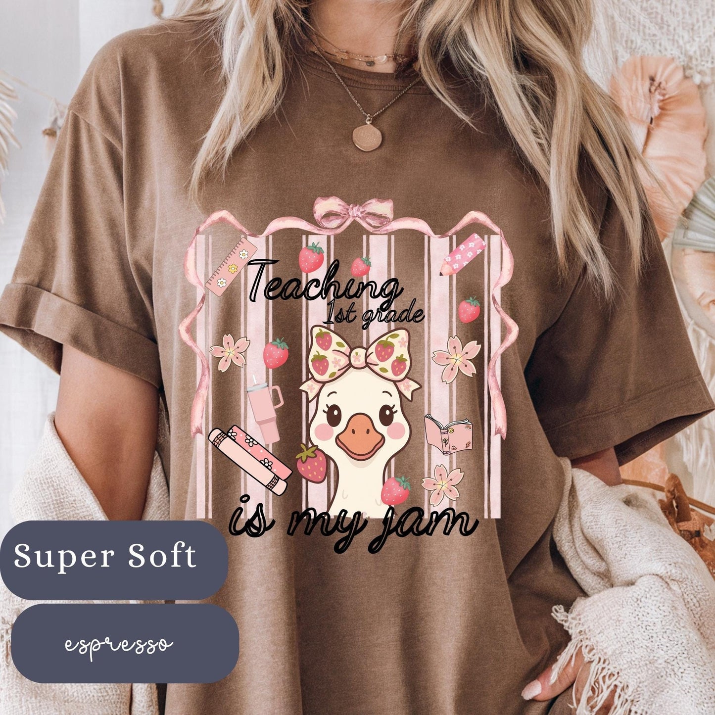 Funny Goose Teacher T-Shirt: Teaching is My Jam - Back to School Tee