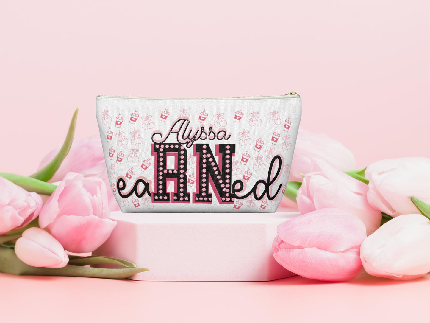 Personalized Nurse Makeup Bag: RN/LPN Gift, Cosmetic Pouch