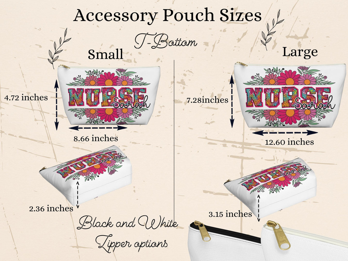 Personalized Nurse Makeup Bag: Custom Name RN/LPN Gift