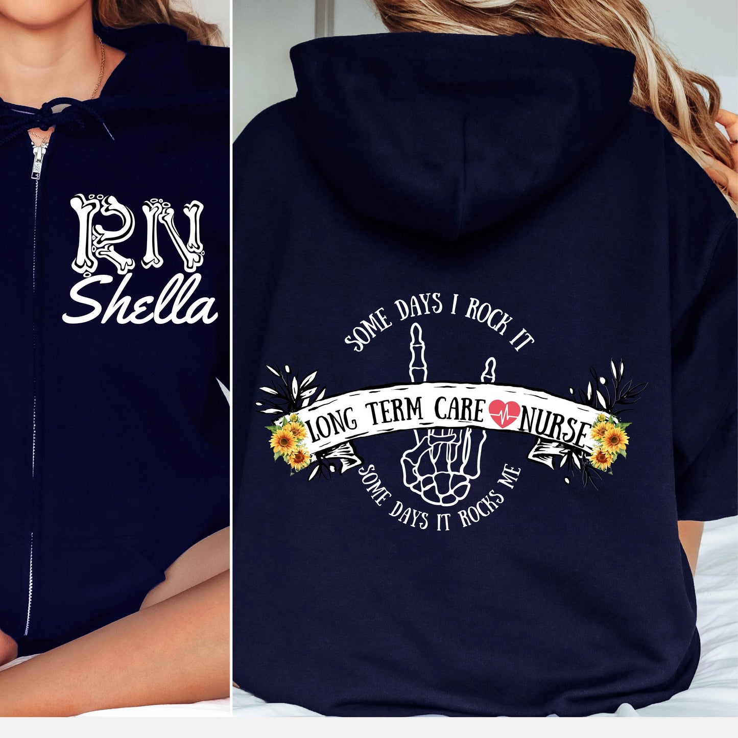 Funny Nurse Zip Hoodie: Custom RN Gift