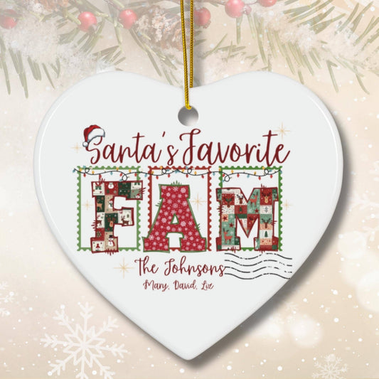 Personalized Santa's Favorite Family Ornament: Holiday Keepsake