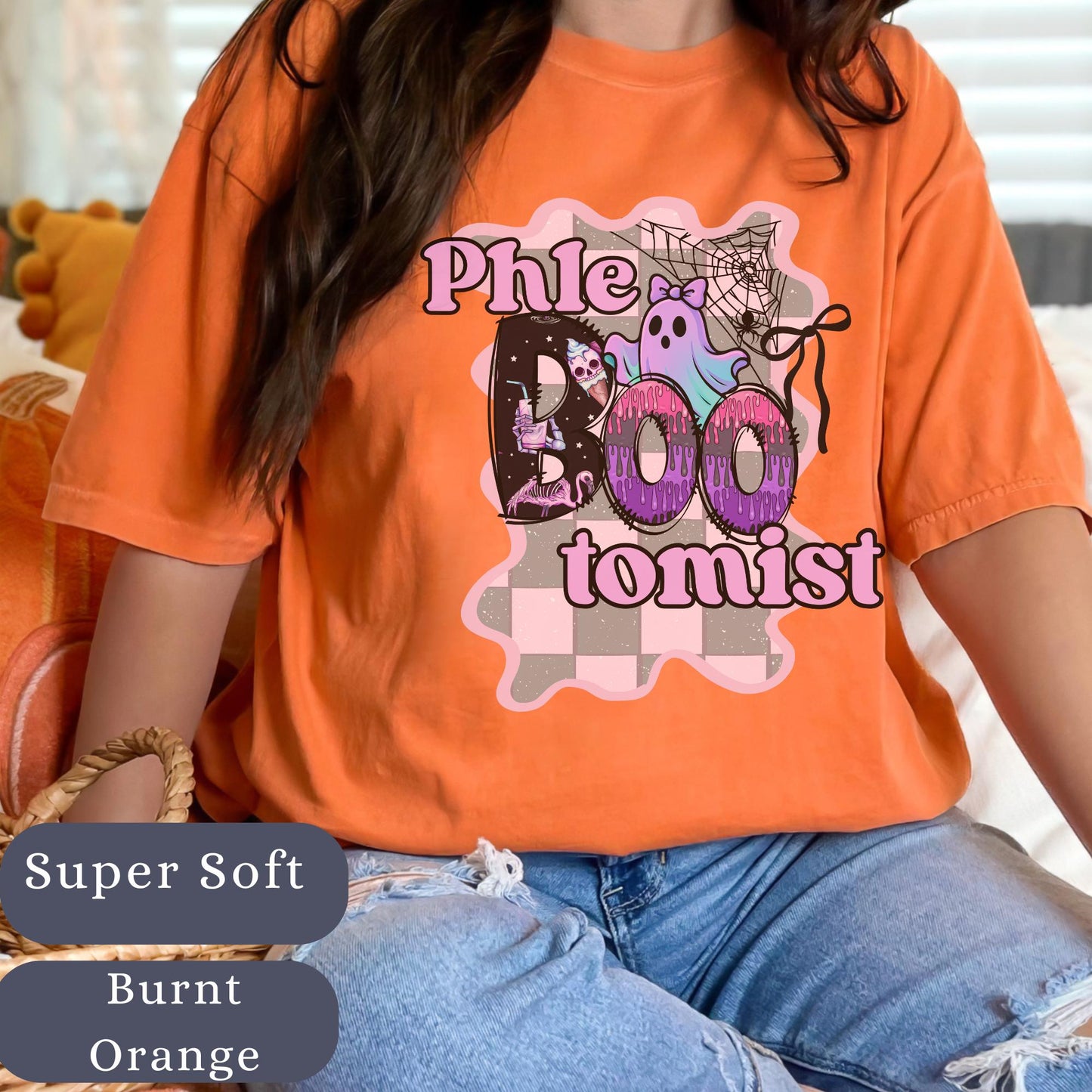 Phlebotomist Halloween T-Shirt: Spooky Ghost, Retro Lab Tech Costume