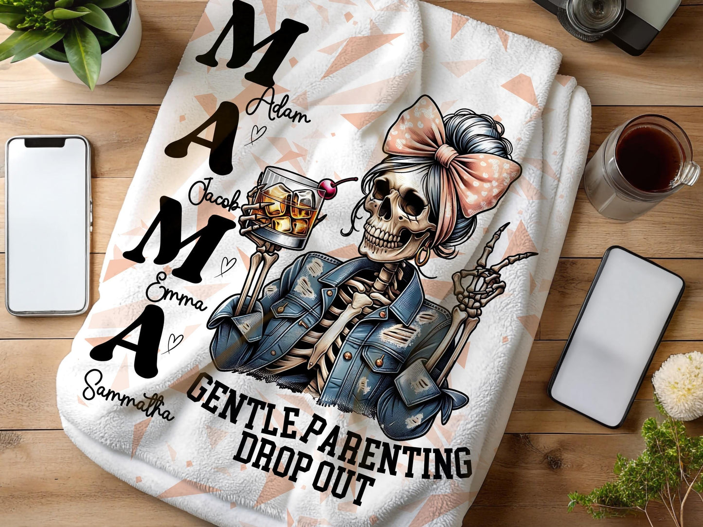 Personalized Sassy Mom Fleece Blanket: Velveteen Plush Throw