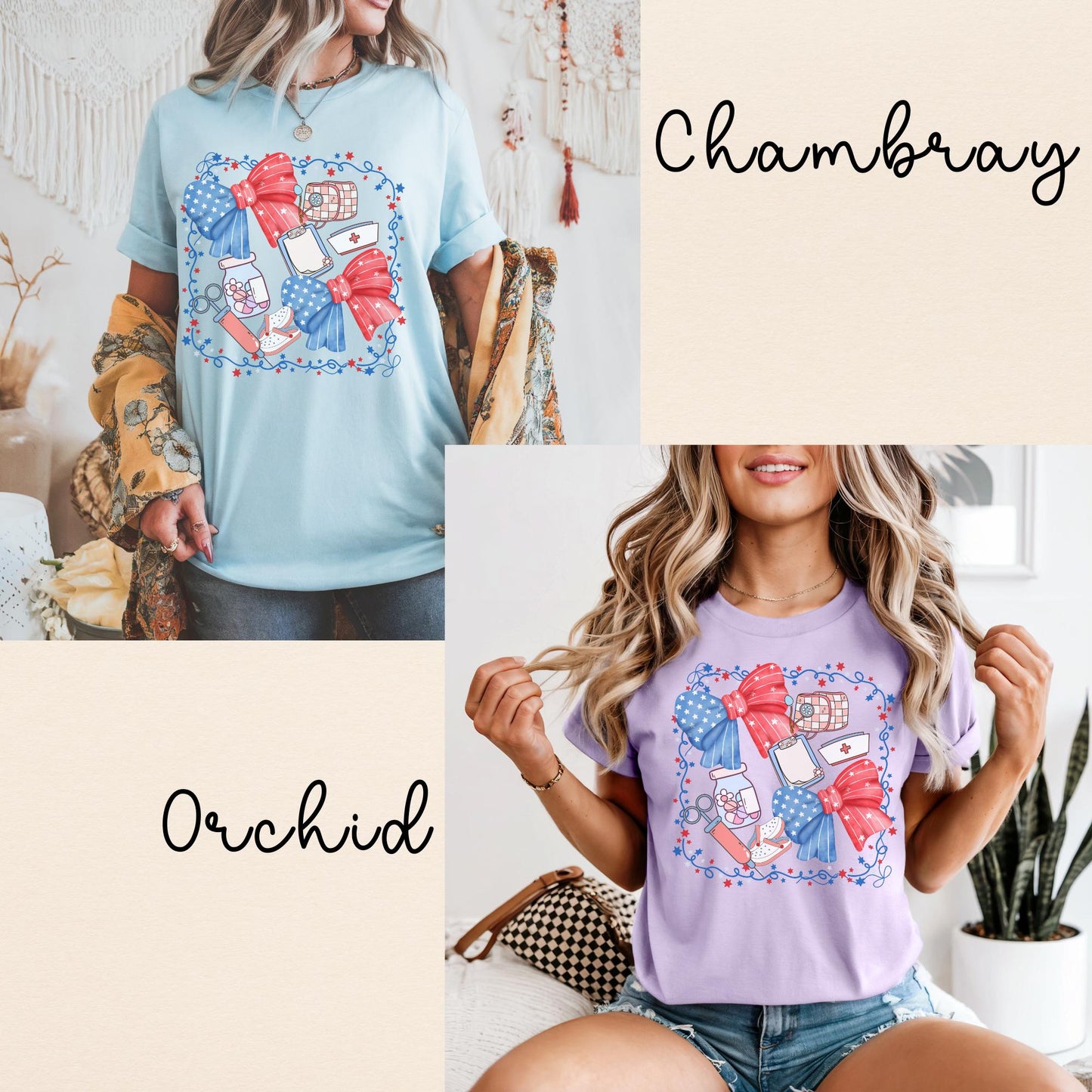 Independence Day Nurse T-Shirt: Patriotic 4th of July Comfort Colors Tee