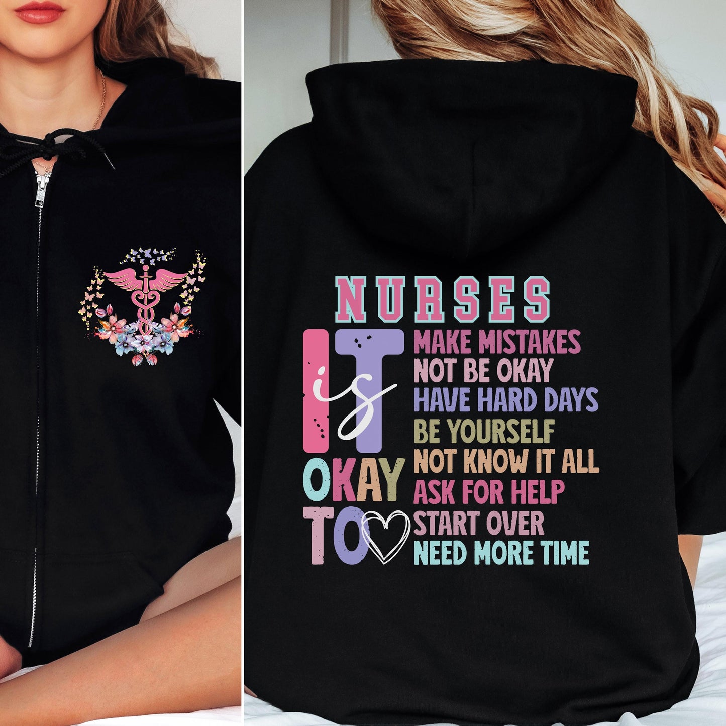 Custom Nurse Fleece Jacket: Mental Health Inspirational Gift