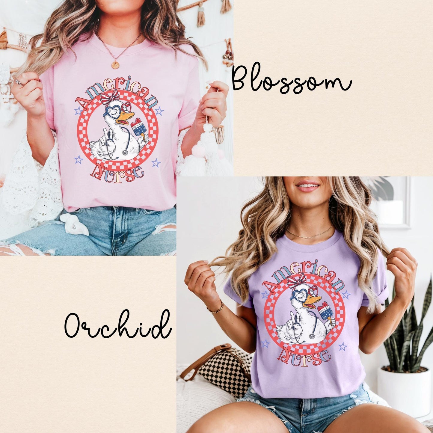 Patriotic Nurse T-Shirt: 4th of July Comfort Colors Tee