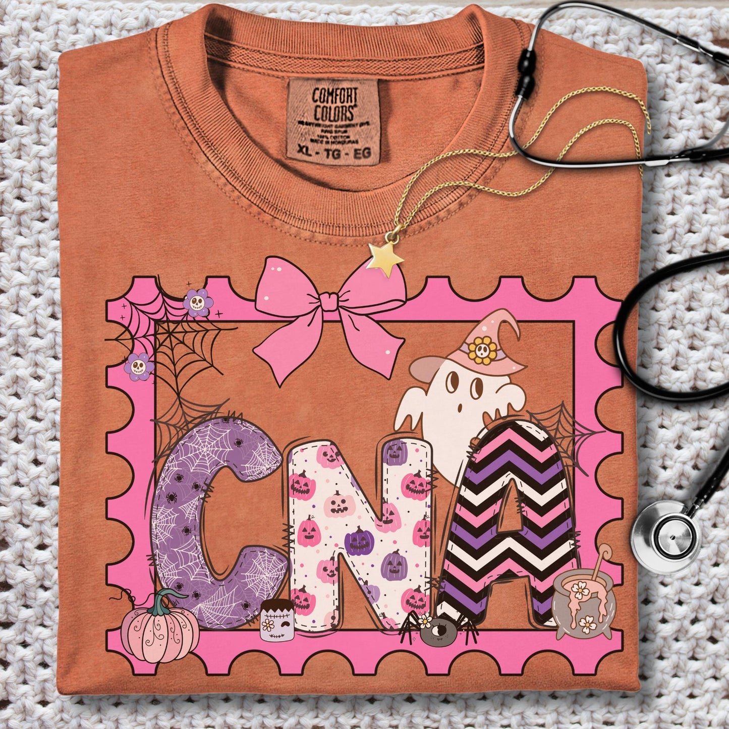 CNA Halloween Comfort Colors® nurse assistant autumn 100% cotton T-shirt S-4XL