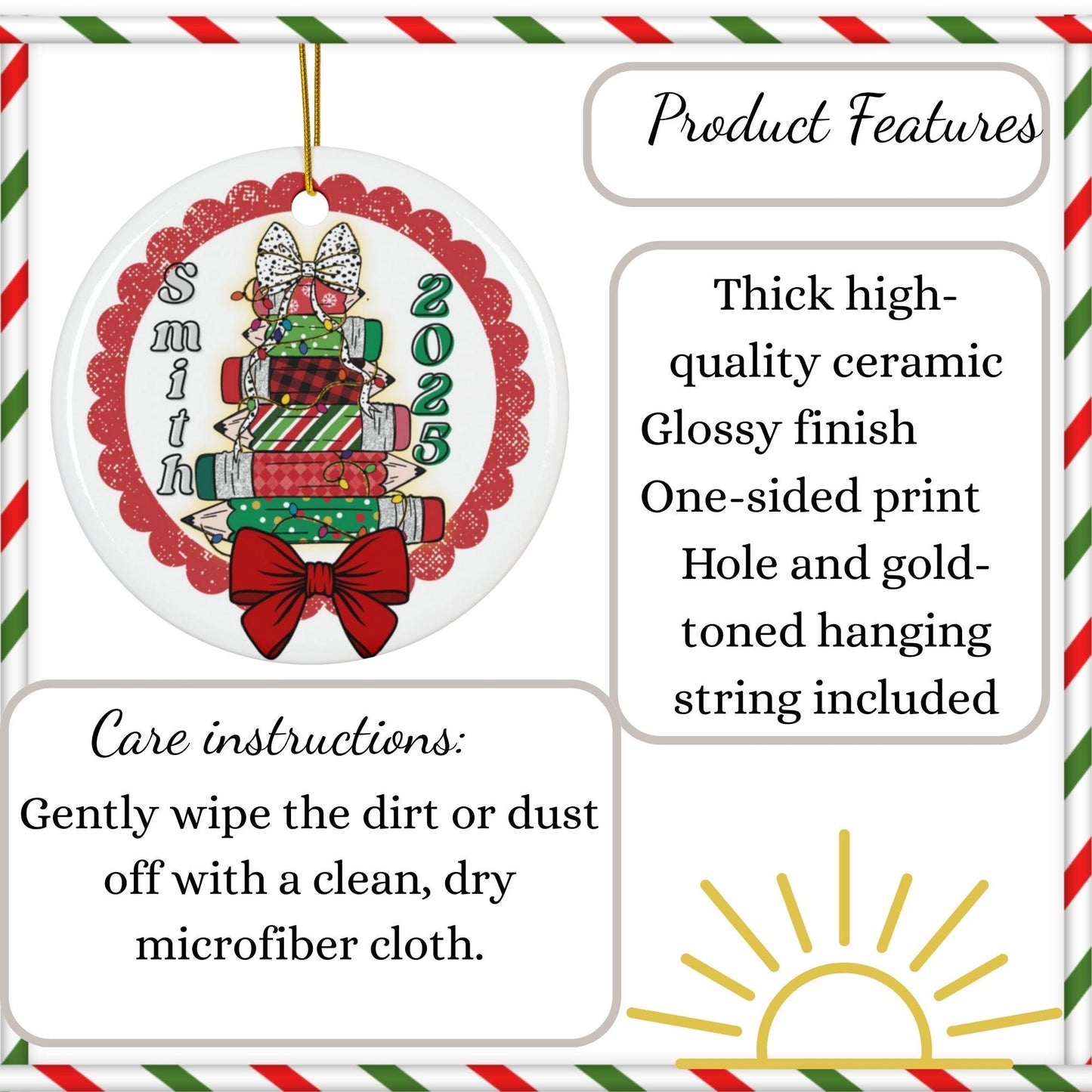 Personalized Teacher Christmas Ornament 2025: New Graduate Keepsake