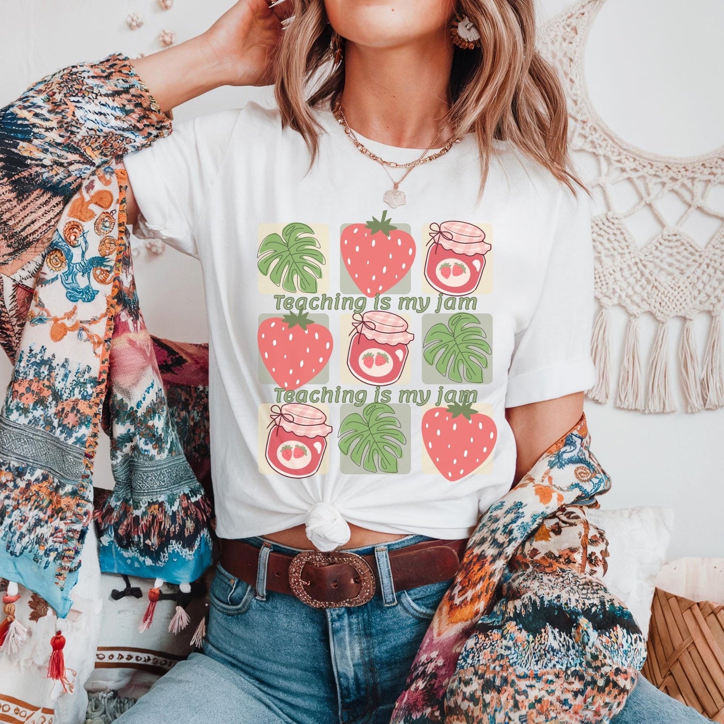 Teacher summer funny trendy fruit shirt for educators end of school year gift idea Comfort Colors teacher tshirt cute back to school apparel