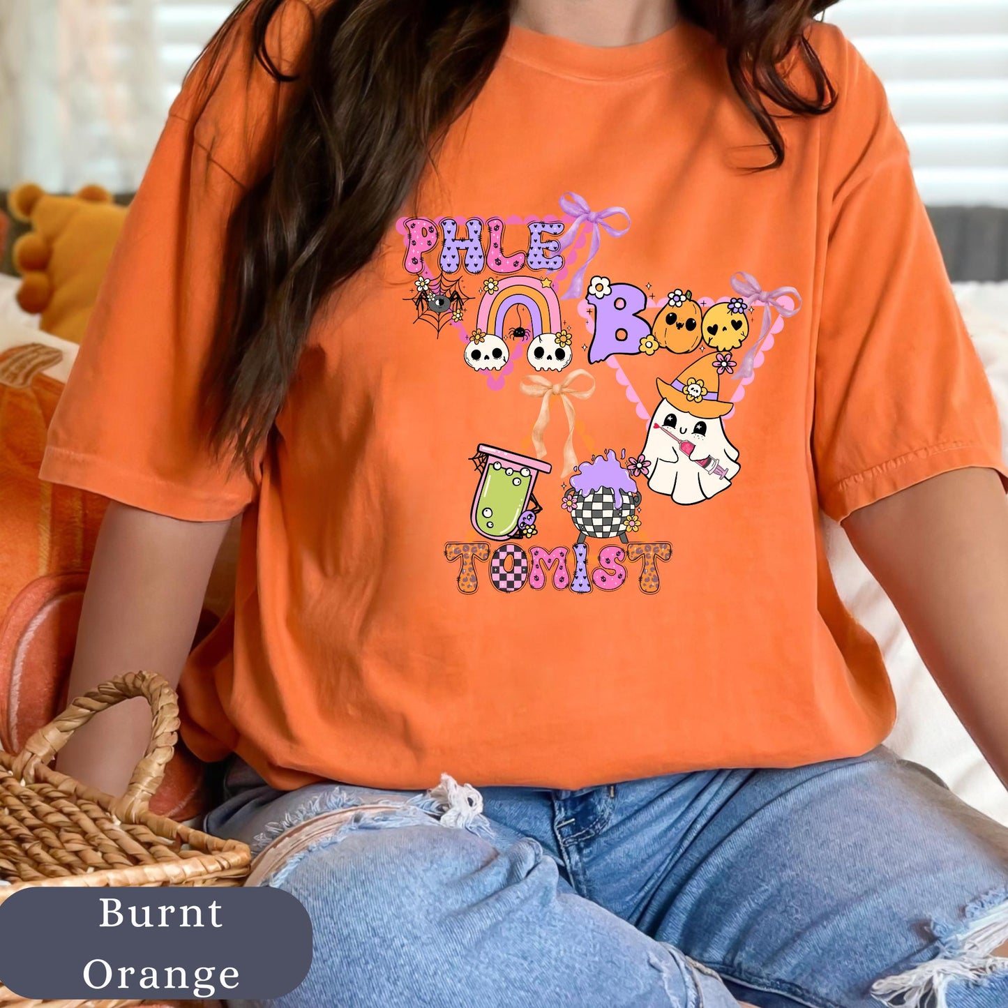 Spooky Phlebotomist Halloween T-Shirt: Comfort Colors Ghost Tee