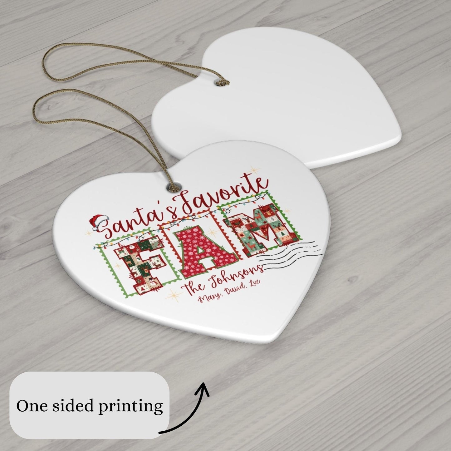 Personalized Santa's Favorite Family Ornament: Holiday Keepsake