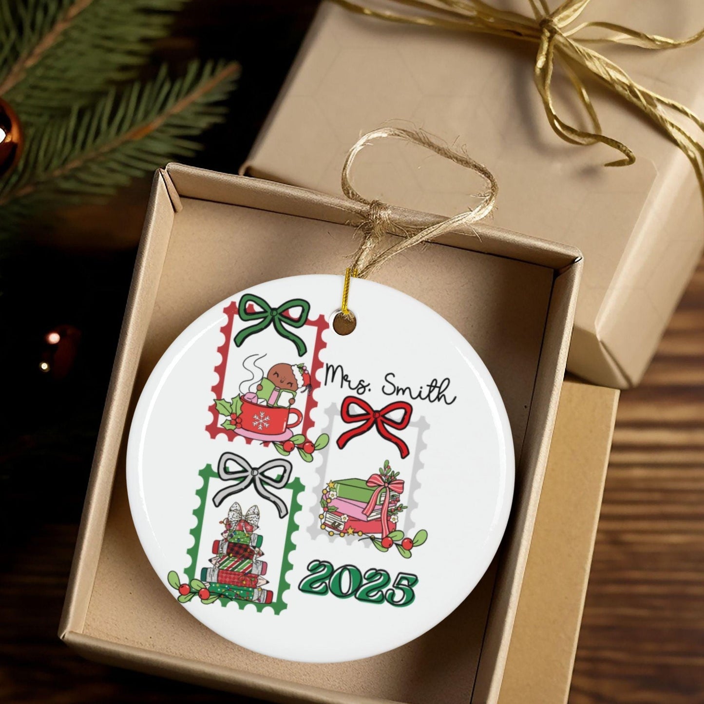 Personalized Teacher Christmas Ornament: 2025 Keepsake Gift
