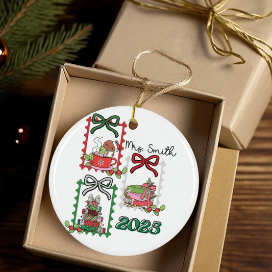 Personalized Teacher Christmas Ornament: 2025 Keepsake Gift