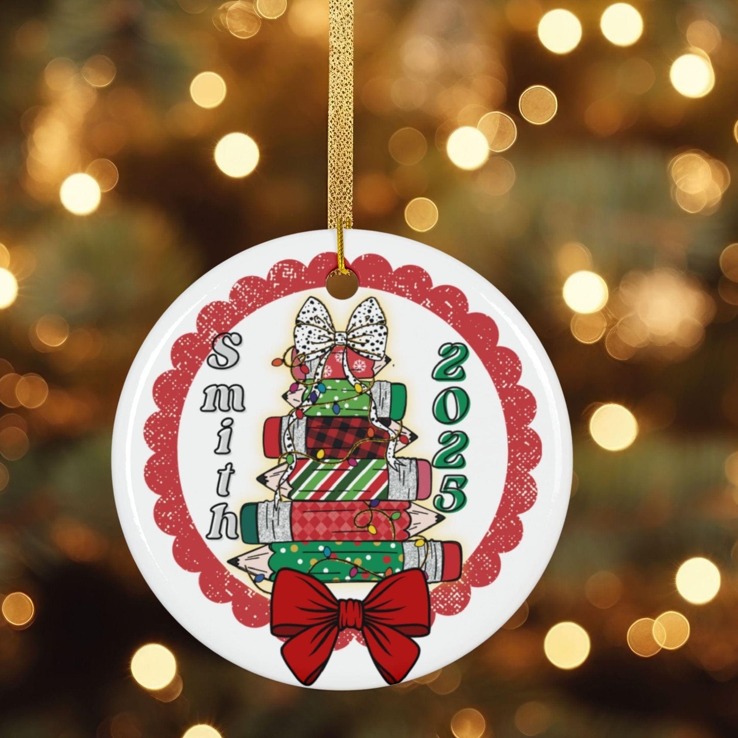 Personalized Teacher Christmas Ornament 2025: New Graduate Keepsake