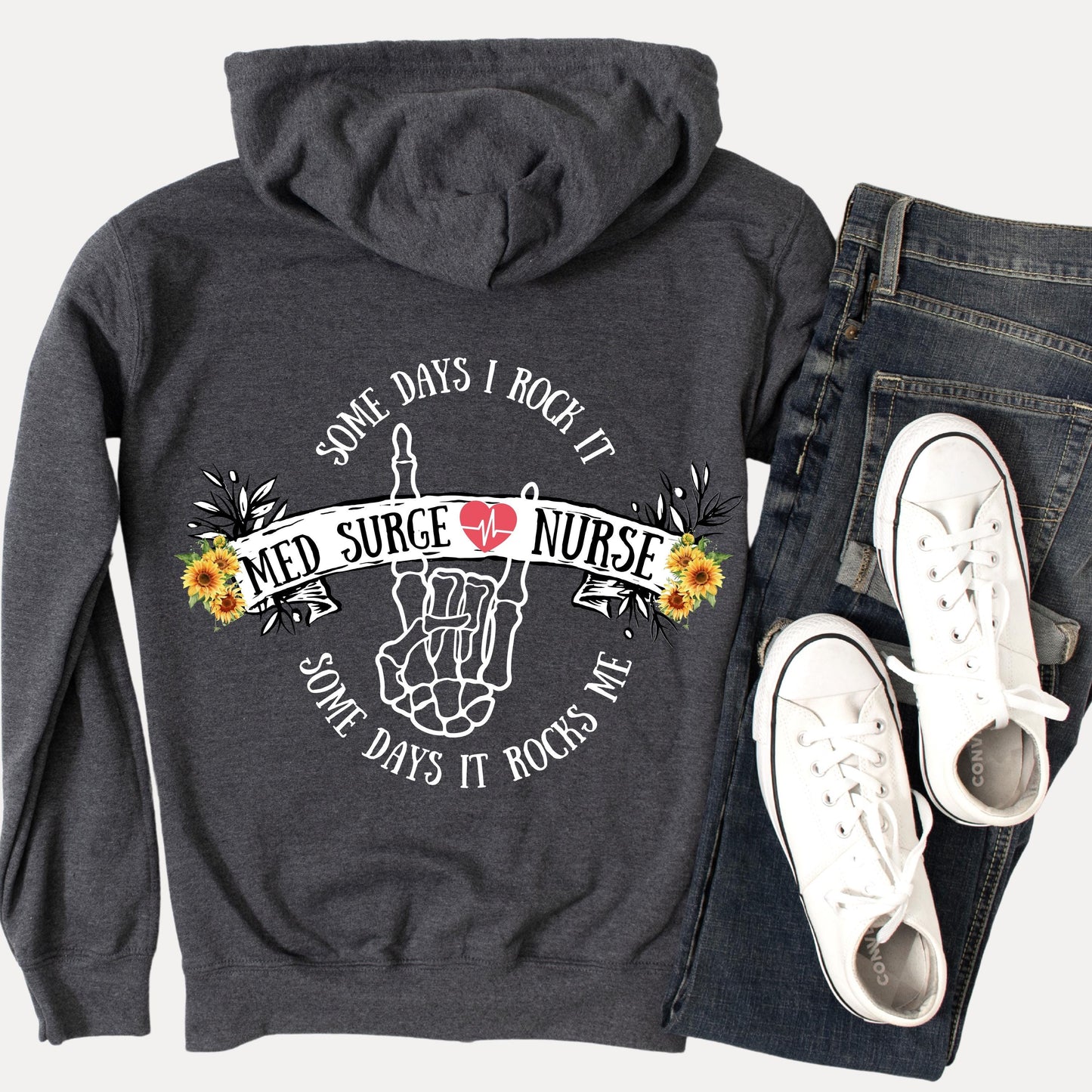 Funny Nurse Zip Hoodie: Custom RN Gift