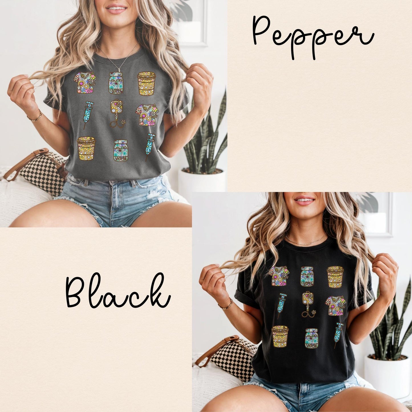 Registered nurse lpn comfort colors tshirt floral ER nurse gift idea shirt for icu nurse school nurse tee spring flower student nurse shirt