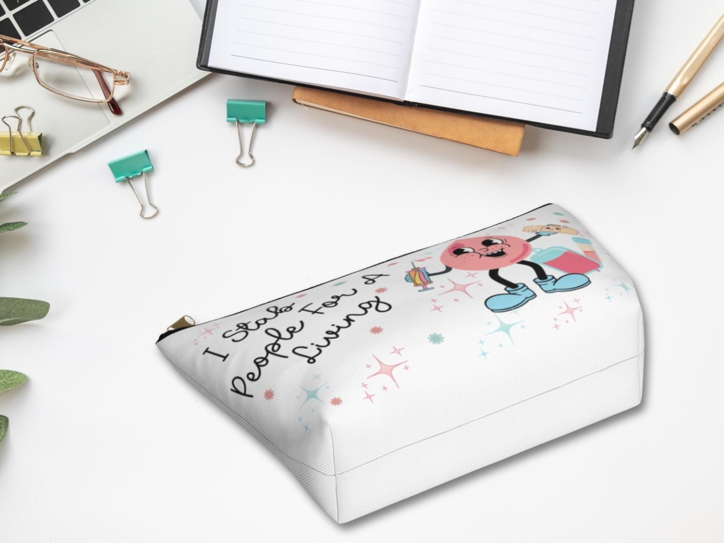 Personalized Phlebotomist Accessory Bag: Wildflower Pencil Pouch, Funny Medical Gift