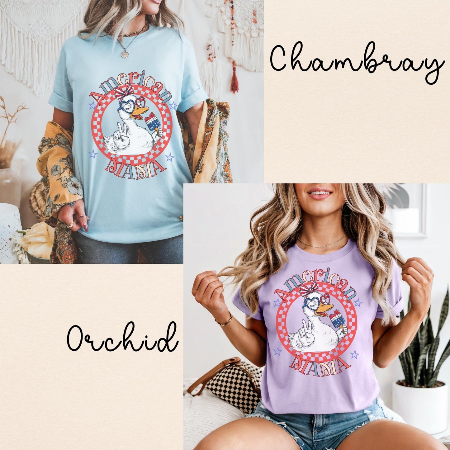 Patriotic Mama Comfort Colors Shirt: 4th of July American Flag Tee