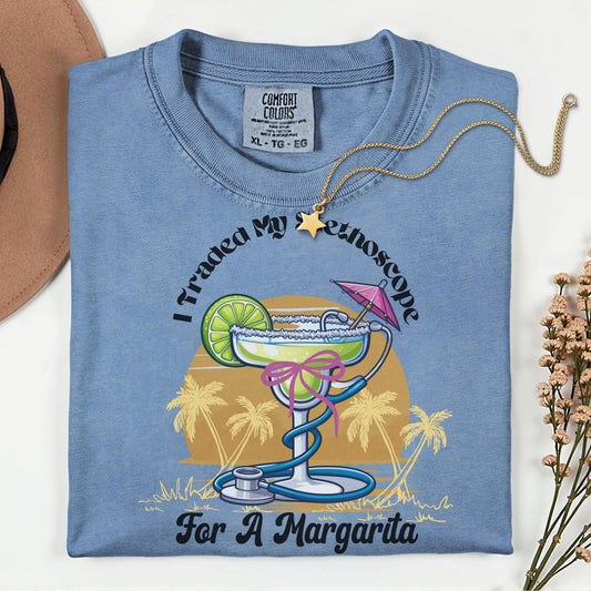 Nurse Summer Vibes Comfort Colors T-Shirt: Margarita Lover Off Duty Tee